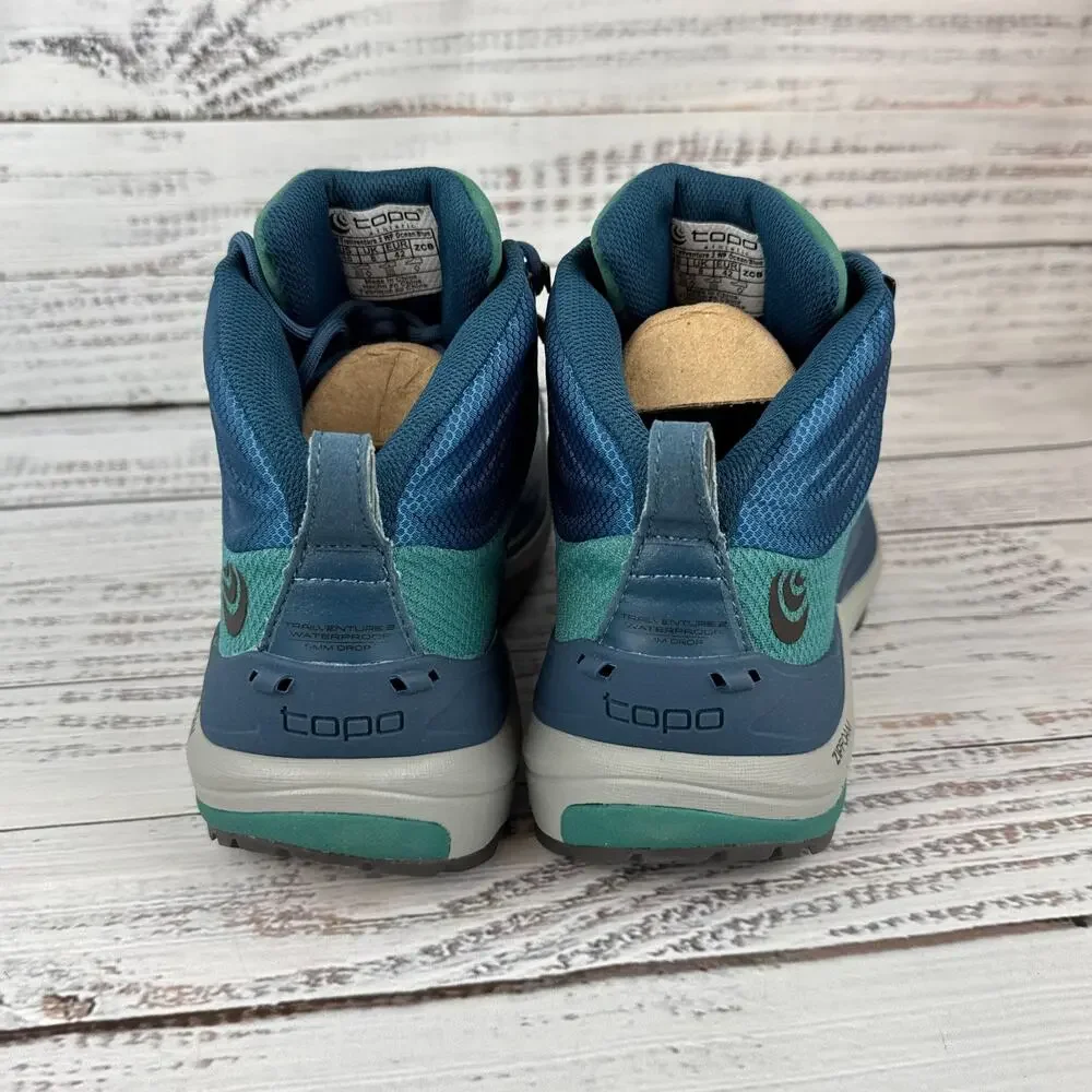 Topo Athletic Trailventure 2 WP Womens US 10 Hiking Boots Ocean Blue